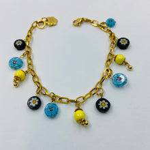 Load image into Gallery viewer, Light Blue - Daisy Millefiori Bracelet