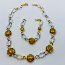 Load image into Gallery viewer, Golden Murano Silver Plated Necklace