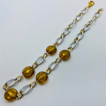 Load image into Gallery viewer, Golden Murano Silver Plated Necklace