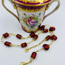 Load image into Gallery viewer, Murano Shiny Red Beads Hand Made Necklace
