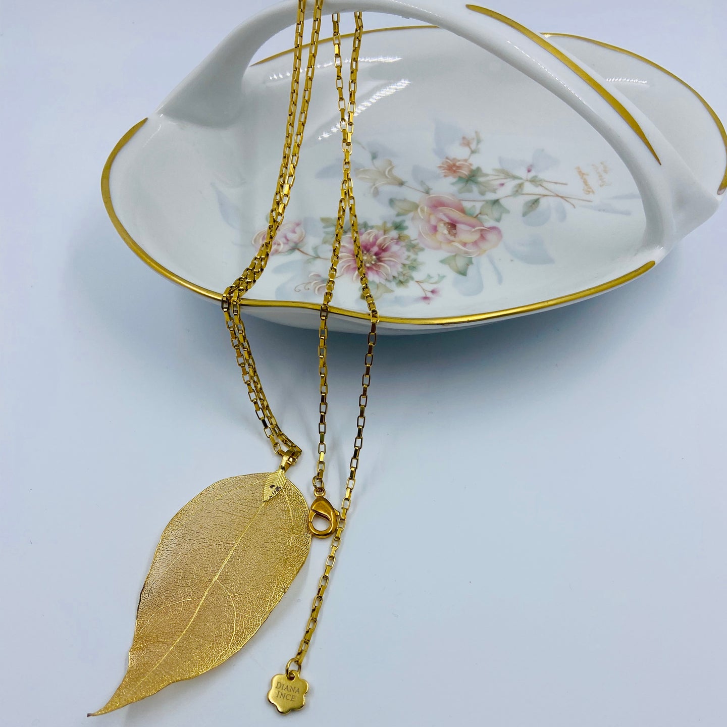 Golden Leaf Pendant Necklace