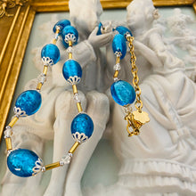 Load image into Gallery viewer, Deep Blue Murano Beads Necklace
