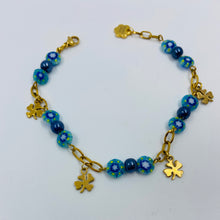 Load image into Gallery viewer, Millefiori Turquoise Colour Beads Bracelet
