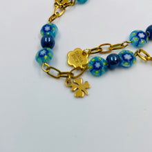 Load image into Gallery viewer, Millefiori Turquoise Colour Beads Bracelet
