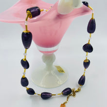 Load image into Gallery viewer, Murano Shiny Sangria Color Beads Hand Made Necklace
