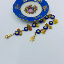 Load image into Gallery viewer, Millefiori Blue-Yellow Bracelet
