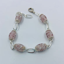 Load image into Gallery viewer, Pinkish Handmade Lampwork Bead Bracelet
