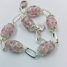 Load image into Gallery viewer, Pinkish Handmade Lampwork Bead Bracelet
