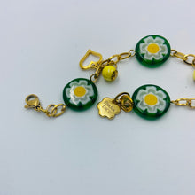 Load image into Gallery viewer, Big Green Millefiori Beads Bracelet
