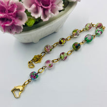 Load image into Gallery viewer, Flower Lampwork Bead Bracelet
