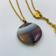 Load image into Gallery viewer, Jupiter Colour Agate Pendant Necklace
