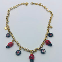 Load image into Gallery viewer, Ladybug Lampwork Bead Necklace
