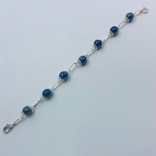 Load image into Gallery viewer, Cobalt Porcelain Silver Plated Bracelet
