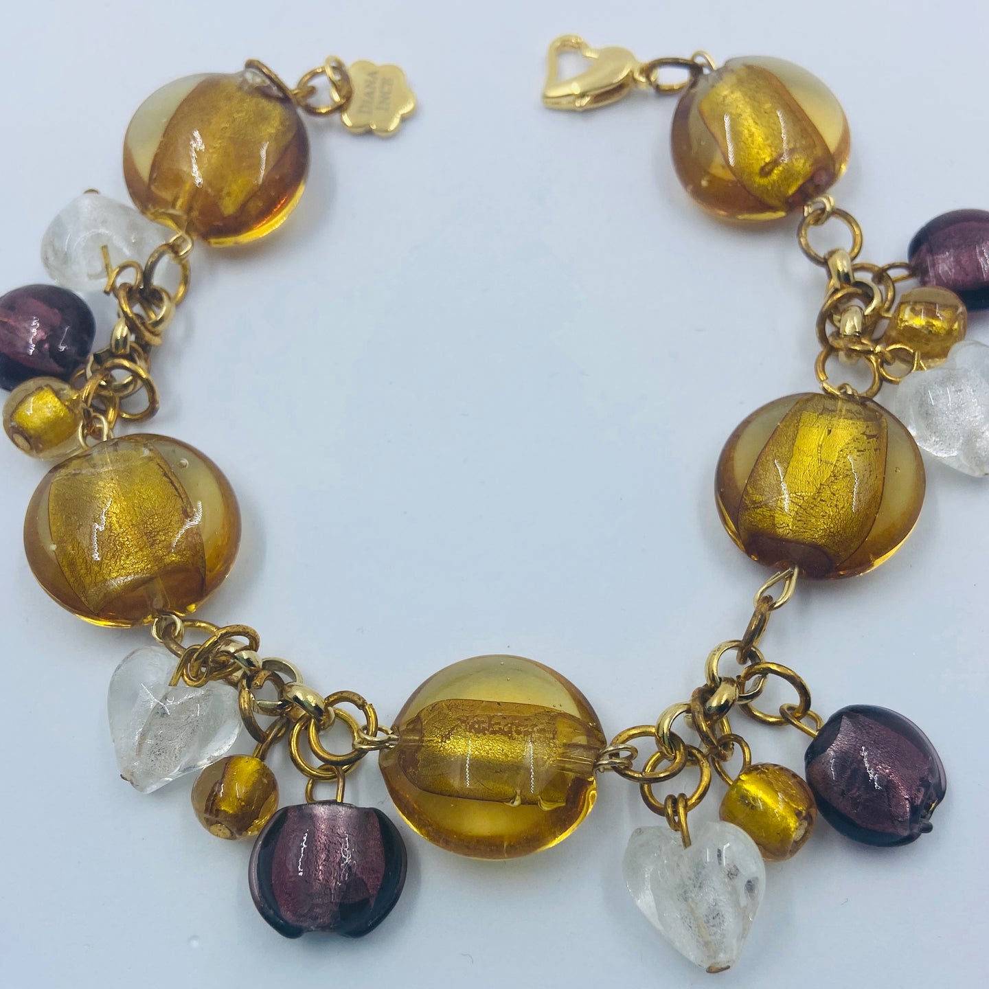 Golden Murano Beads Rich Bracelets