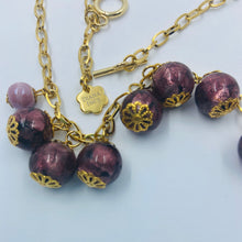 Load image into Gallery viewer, Grape Coloured Murano Beads Necklace
