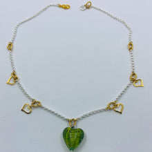 Load image into Gallery viewer, Kelly Green Murano Pendant Necklace
