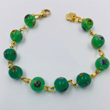 Load image into Gallery viewer, Forest Green Lampwork Bead Bracelet
