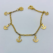 Load image into Gallery viewer, Six-Anchor 18K Gold Plated Bracelet
