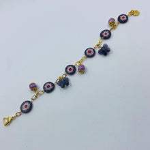 Load image into Gallery viewer, Large Millefiori Violet-Red Beads Bracelet
