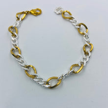 Load image into Gallery viewer, Silver and Gold Plated Rings Bracelet
