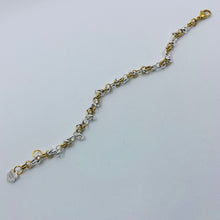 Load image into Gallery viewer, Interwoven Silver and Gold Plated Rings Chain Bracelet
