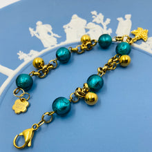 Load image into Gallery viewer, Starfish Charm Navy Murano Beads Bracelet
