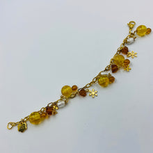 Load image into Gallery viewer, Yellow-Amber Lampwork Bead Bracelet
