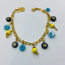 Load image into Gallery viewer, Light Blue - Daisy Millefiori Bracelet
