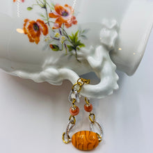 Load image into Gallery viewer, Orange Stone Porcelain Silver Plated Bracelet
