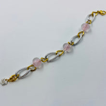 Load image into Gallery viewer, Candy Pink Lampwork Bead Silver Plated Bracelet
