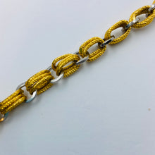 Load image into Gallery viewer, Three Rings Interwoven Silver and Gold Plated Rings Bracelet
