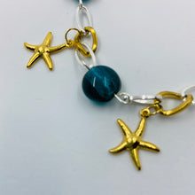 Load image into Gallery viewer, Three Starfish Charm Murano Beads Bracelet
