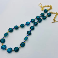 Load image into Gallery viewer, Teal Murano Beads on Czech Sand Beads.
