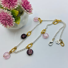 Load image into Gallery viewer, Pink - Grape Colour Murano Bead Necklace
