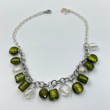 Load image into Gallery viewer, Moss- White Colour Murano Beads Necklace
