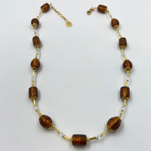 Load image into Gallery viewer, Pecan Colour Murano Beads Necklace
