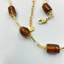 Load image into Gallery viewer, Pecan Colour Murano Beads Necklace
