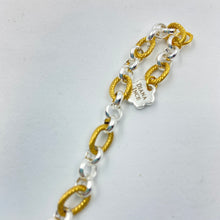 Load image into Gallery viewer, Interwoven Three Silver and One Gold Pattern Plated Chain Bracelet
