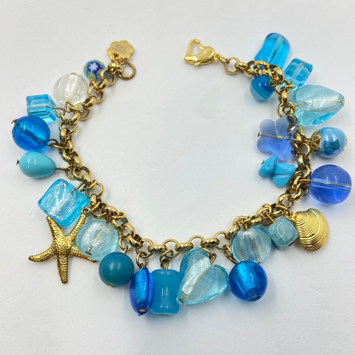 Sky Blue Murano Beads Marine Life Bracelet