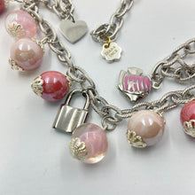 Load image into Gallery viewer, Baby Pink - Lilac Lampwork-Porcelain Bead Necklace
