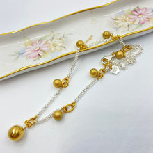 Load image into Gallery viewer, Sterling Silver Plated, Golden Balls Necklace
