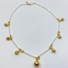 Load image into Gallery viewer, Sterling Silver Plated, Golden Balls Necklace
