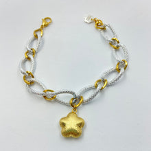 Load image into Gallery viewer, Puffy Star Silver Plated Bracelet
