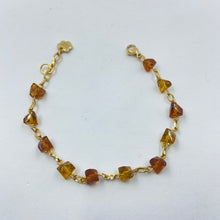 Load image into Gallery viewer, Nugget Amber Czech Glass Bead Bracelet
