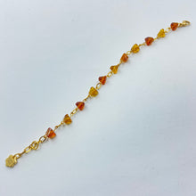 Load image into Gallery viewer, Nugget Amber Czech Glass Bead Bracelet
