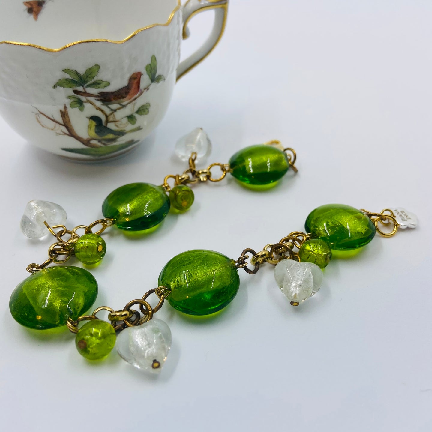 Pistachio Green Murano Beads Rich Bracelets