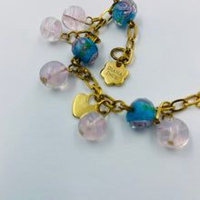 Load image into Gallery viewer, Pink-Blue Lampwork Bead Bracelet
