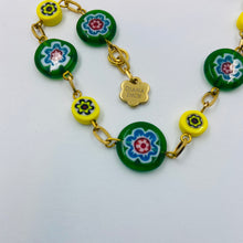 Load image into Gallery viewer, Large Millefiori Yellow-Green Beads Bracelet
