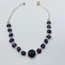 Load image into Gallery viewer, Sangria Murano Beads with Pink Czech Beads.
