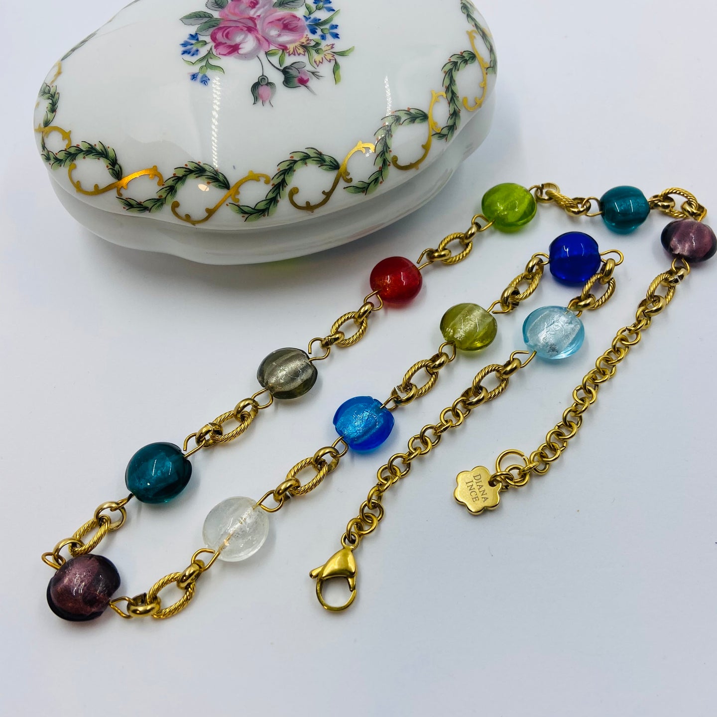 Multi Color Murano Beads Necklace